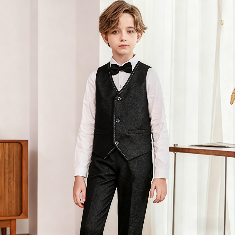 Chemical Fiber Blend Bow Regular Sleeve Regular Formal Suit - image 17