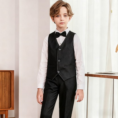 Chemical Fiber Blend Bow Regular Sleeve Regular Formal Suit - image 17