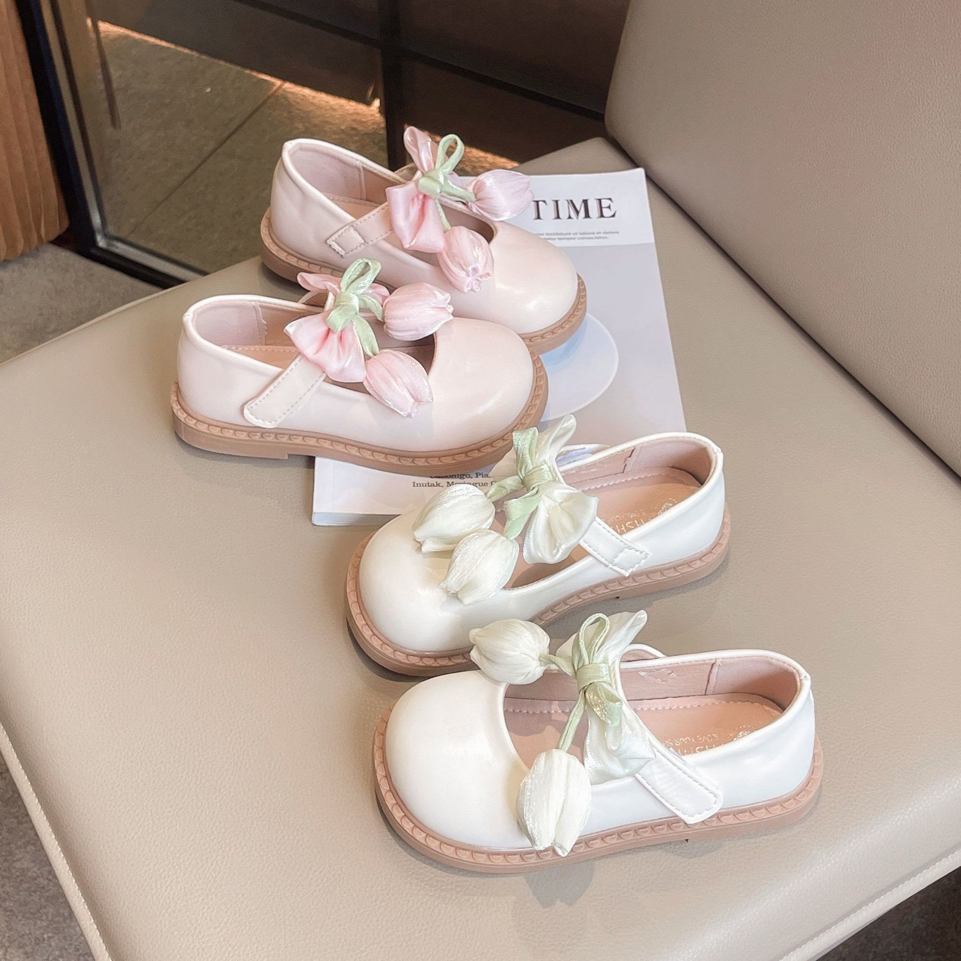 Solid  Rosette Round Toe Mary Janes  - image 19
