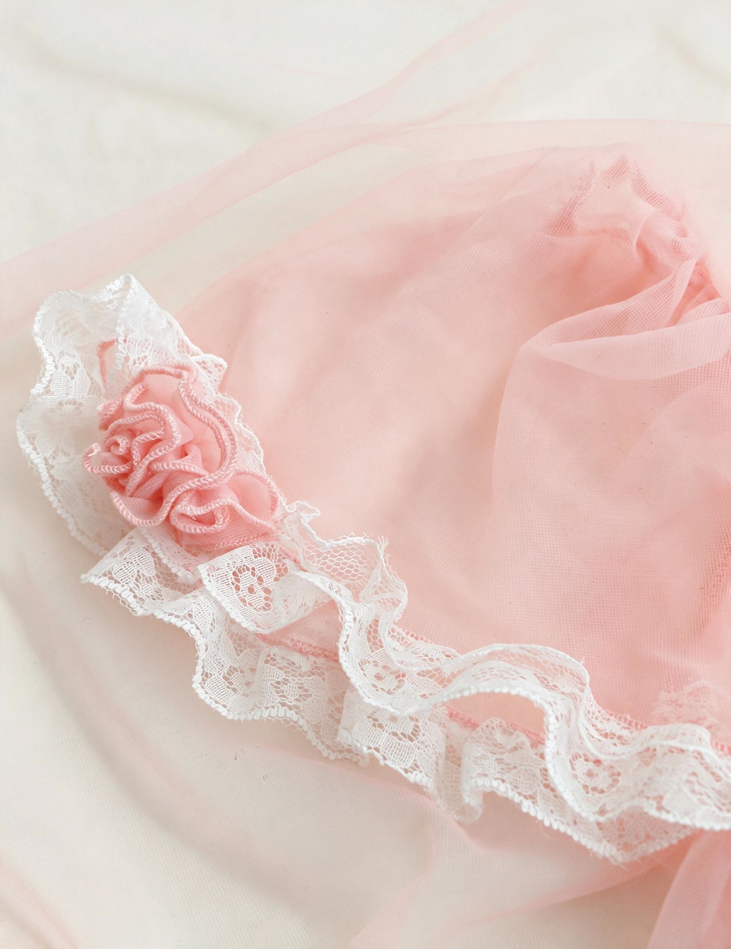Mesh Bow Short Sleeve Short Bodysuit With Hat - image 5
