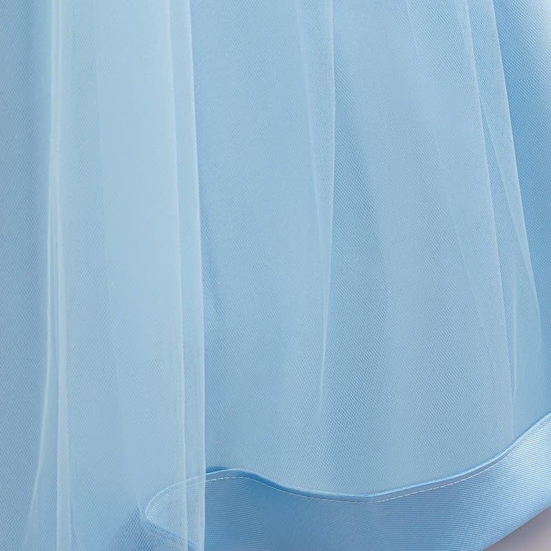 Satin & Mesh Bow Pearl Floral-embroidered Sleeveless Maxi Dresses - image 33