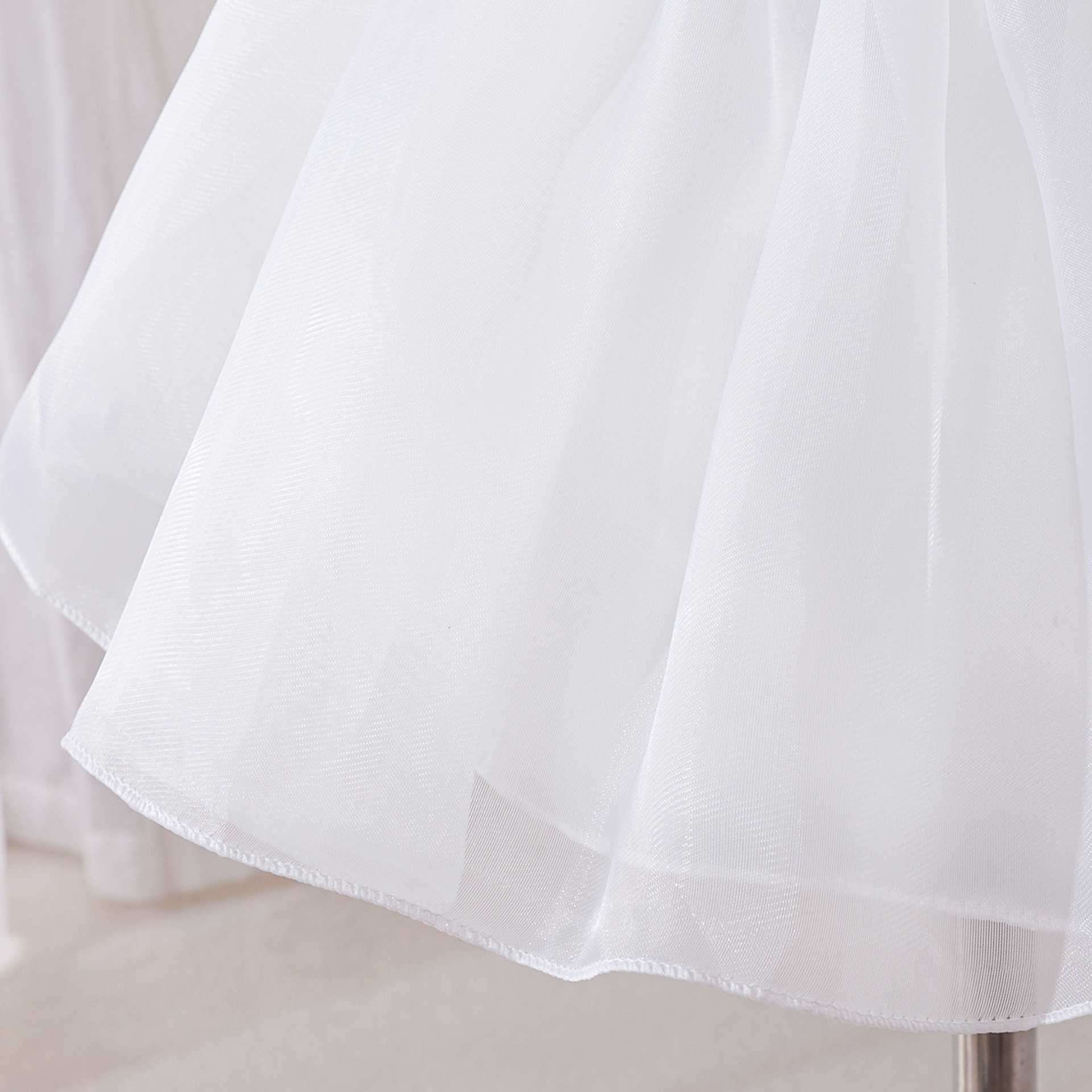 Organza Rosette Short Sleeve Midi Dresses - image 14