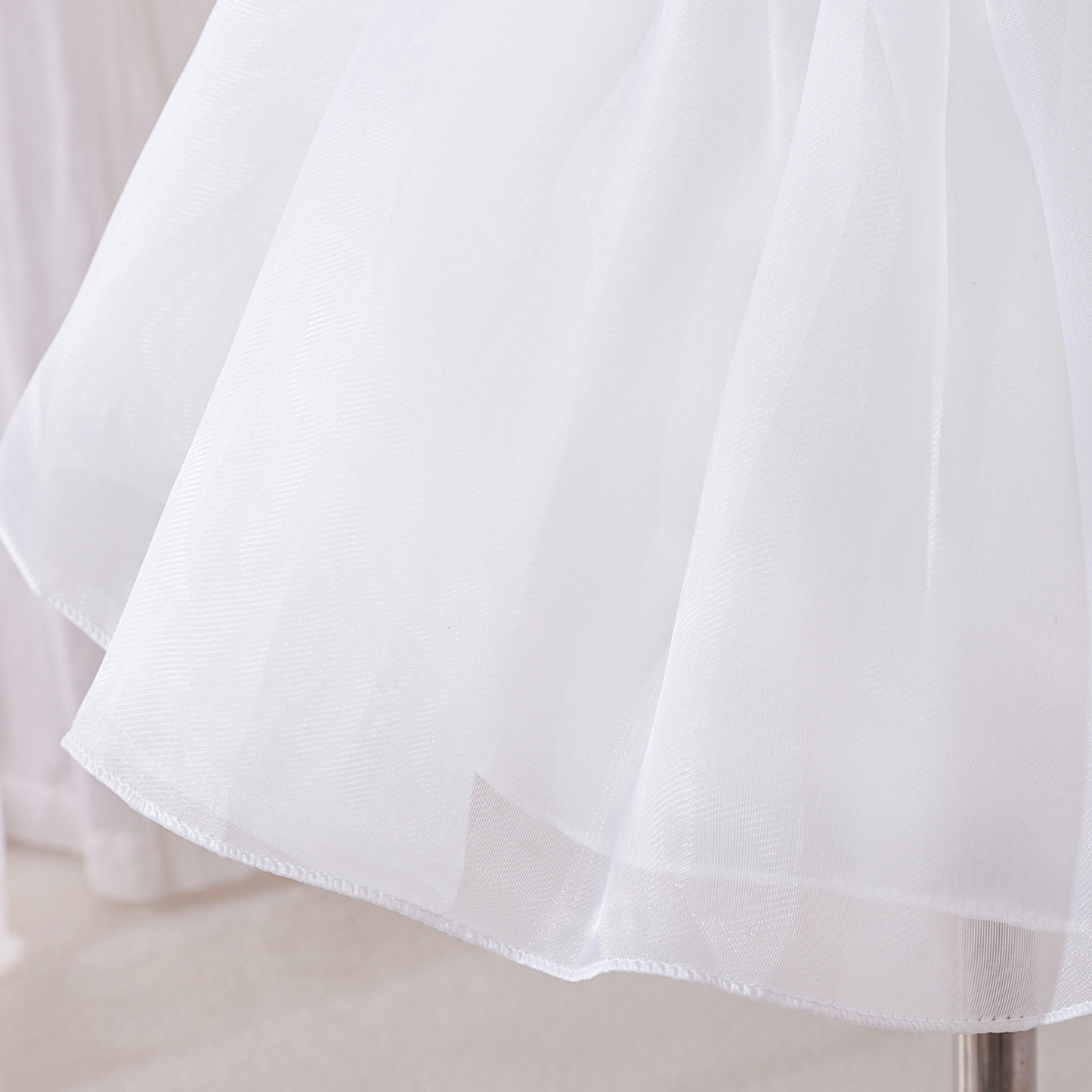 Organza Rosette Short Sleeve Midi Dresses - image 14