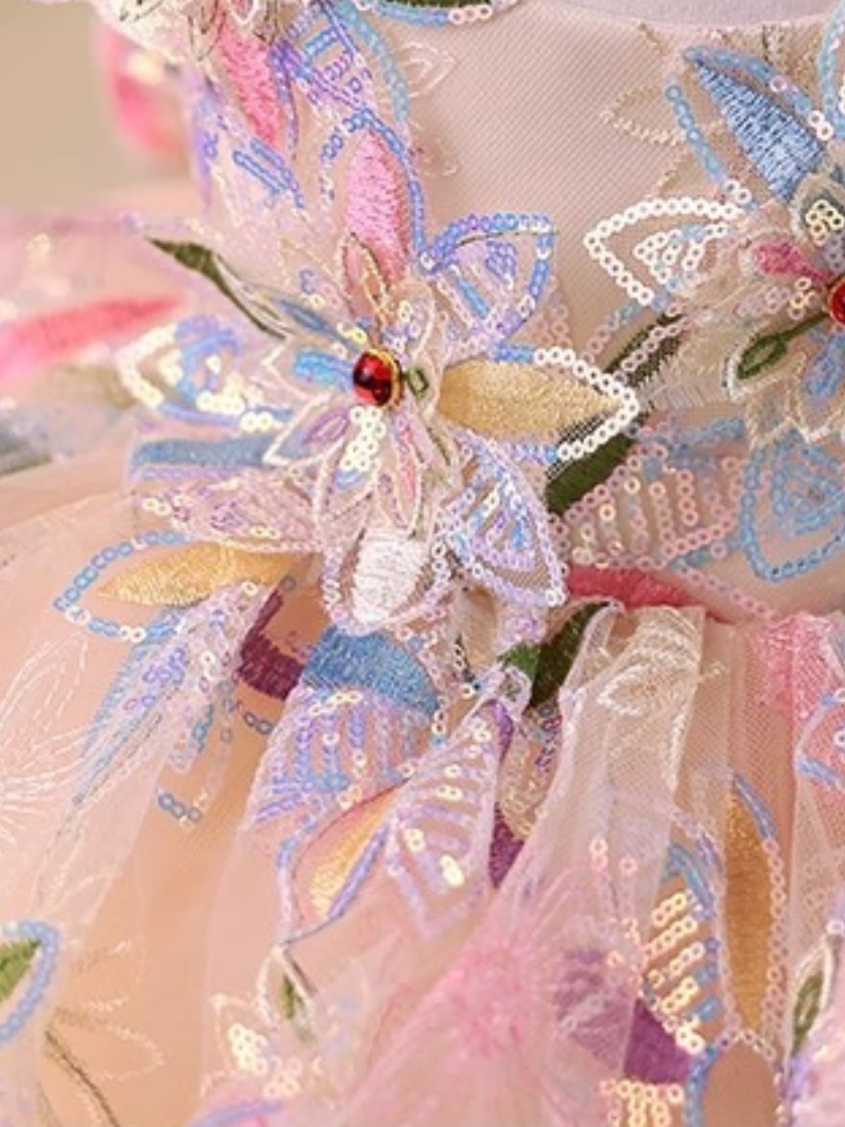 Chemical Fiber Blend Rosette Sleeveless Short Dresses - image 7