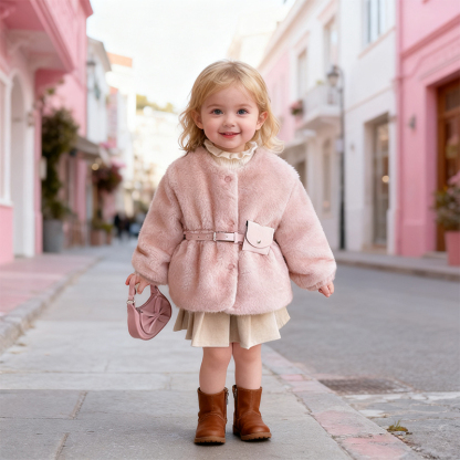 Faux Fur Fleece Long Sleeve Regular Outerwears - image 9