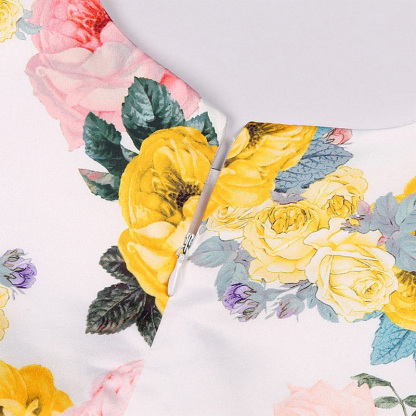 Satin Bow Short Sleeve Midi Dresses - image 35