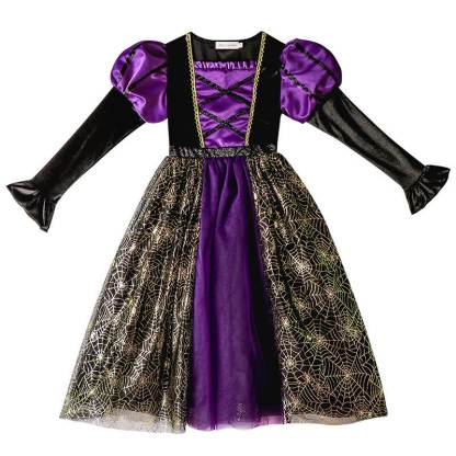 Satin Halloween Painting Maxi Dresses - image 3