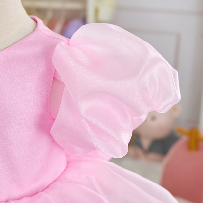 Organza Bow Short Sleeve Midi Dresses - image 2