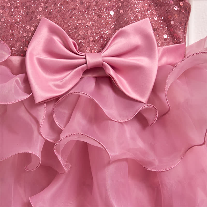 Sequins & Organza Bow Sleeveless Maxi Dresses - image 10