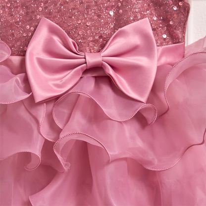 Sequins & Organza Bow Sleeveless Maxi Dresses - image 10