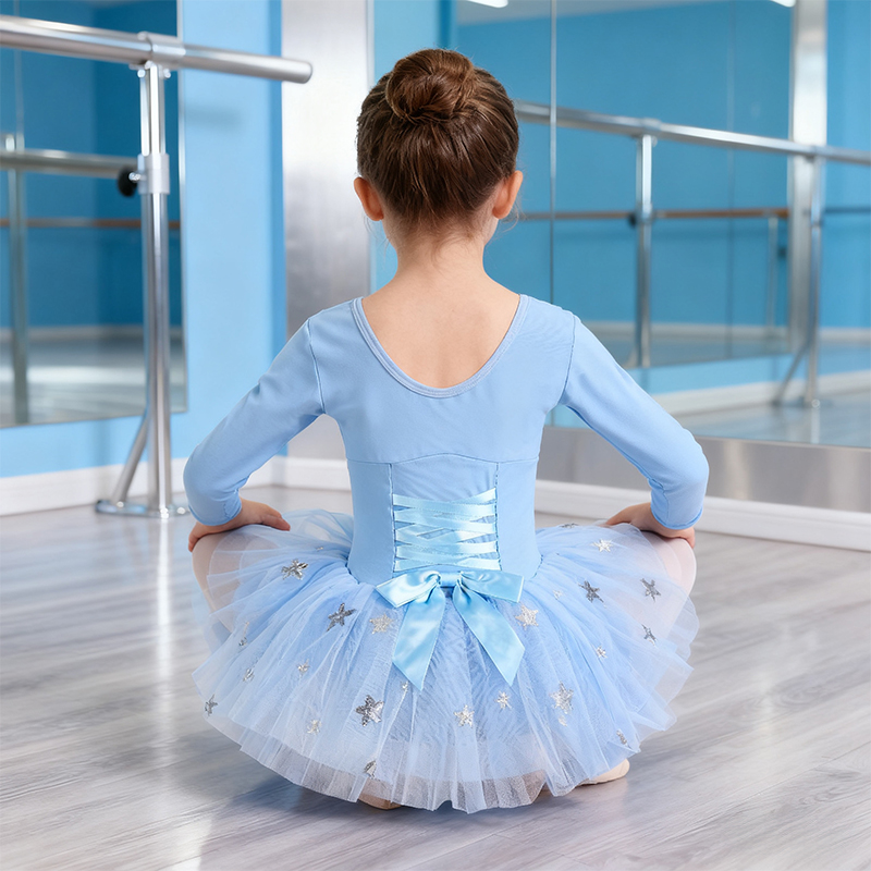 Sequins Ballet Short Sleeve Short Dresses - image 14