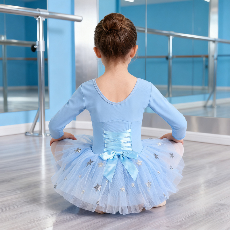 Sequins Ballet Short Sleeve Short Dresses - image 14