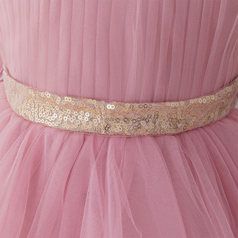 Mesh Bow Sequins Sleeveless Maxi Dresses - image 6