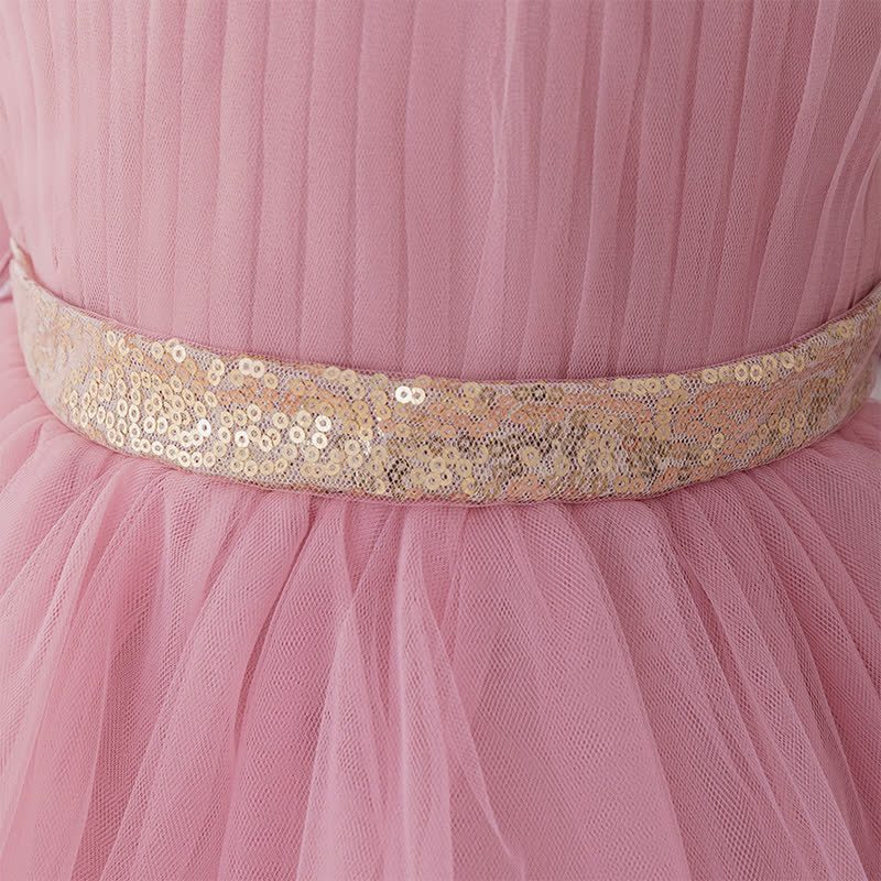 Mesh Bow Sequins Sleeveless Maxi Dresses - image 6