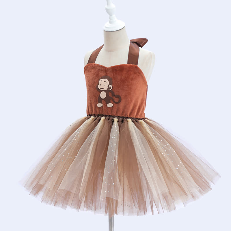 Velvet & Mesh Ballet Sleeveless Short Dresses - image 3