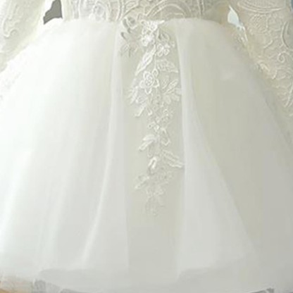 Mesh Applique Long Sleeve Midi Dresses - image 6