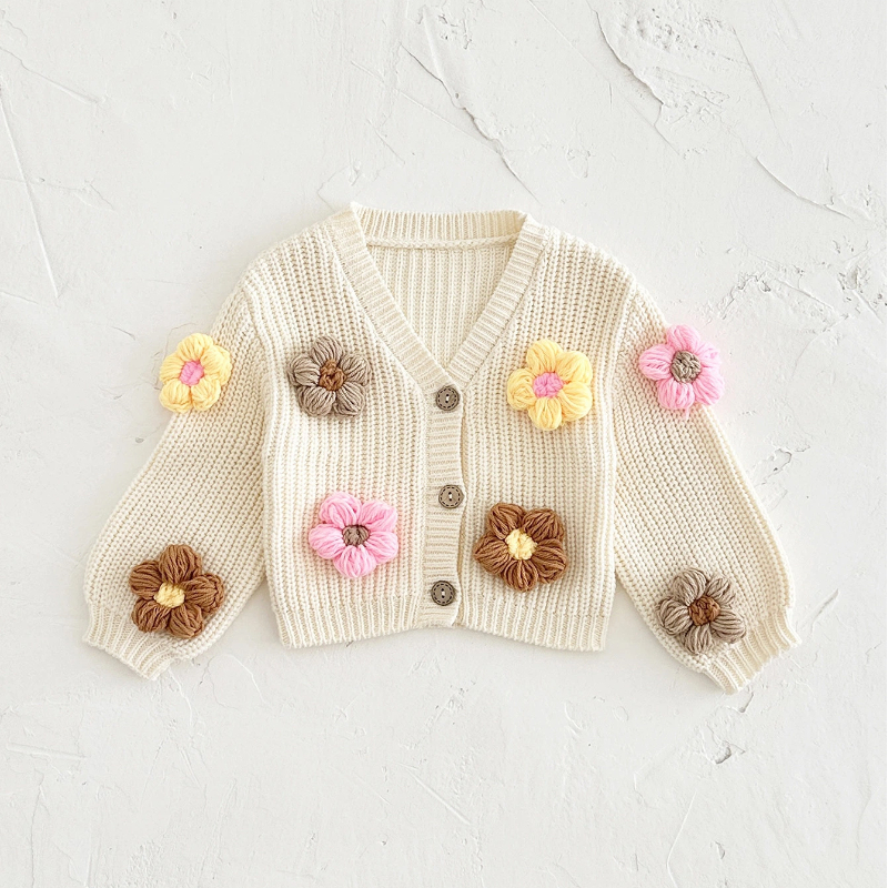 100% Cotton Flora Rosette Long Sleeve Regular Outerwear - image 4
