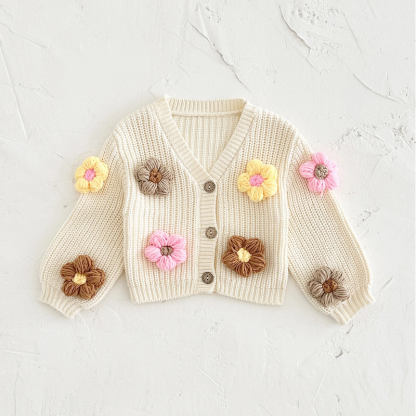 100% Cotton Flora Rosette Long Sleeve Regular Outerwear - image 4