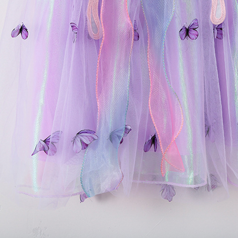 Mesh Butterfly Sequins Short Sleeve Midi Dresses - image 7