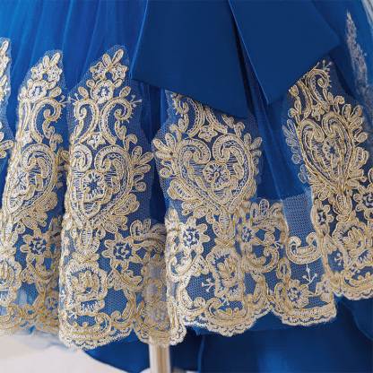 Mesh Lace Bow Long Sleeve Maxi Dresses - image 23