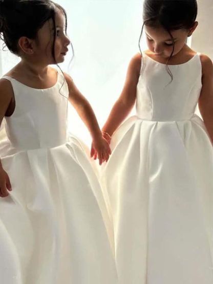 Satin Bow Sleeveless Maxi Dresses - image 8