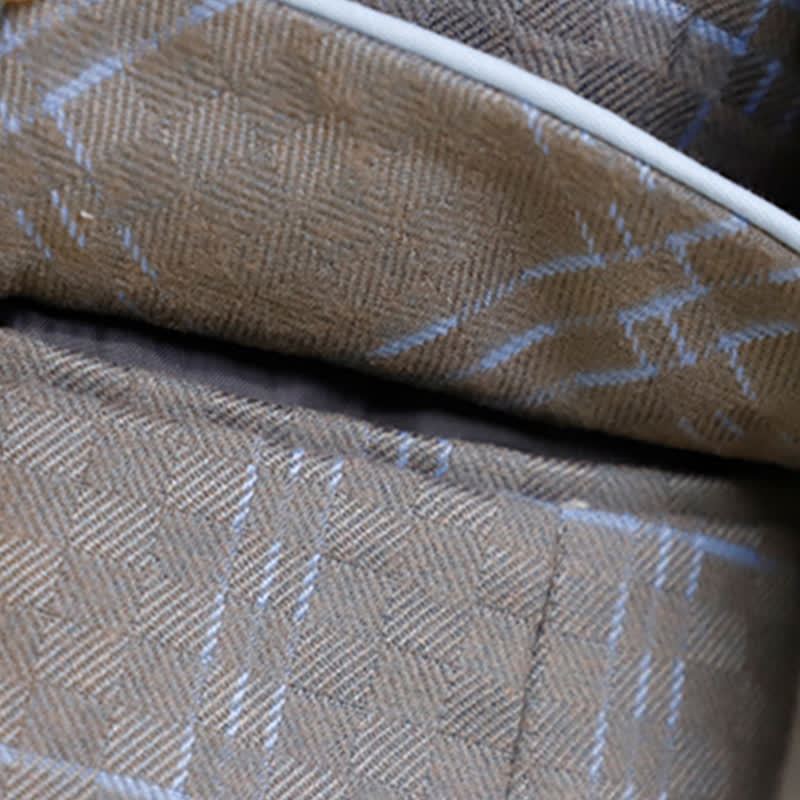 Chemical Fiber Blend Panel Button Pocket Stitching Long Sleeve Regular 5-piece Formal Suit - image 7