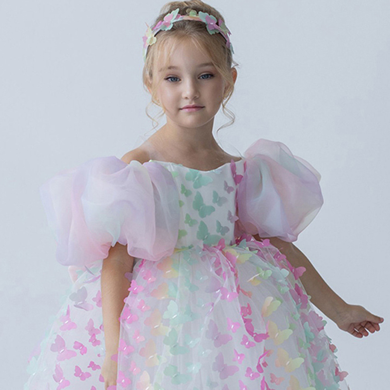 Mesh Butterfly Short Sleeve Midi Dresses - image 10