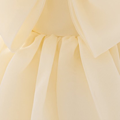 Organza Bow Rosette Maxi Dresses - image 6
