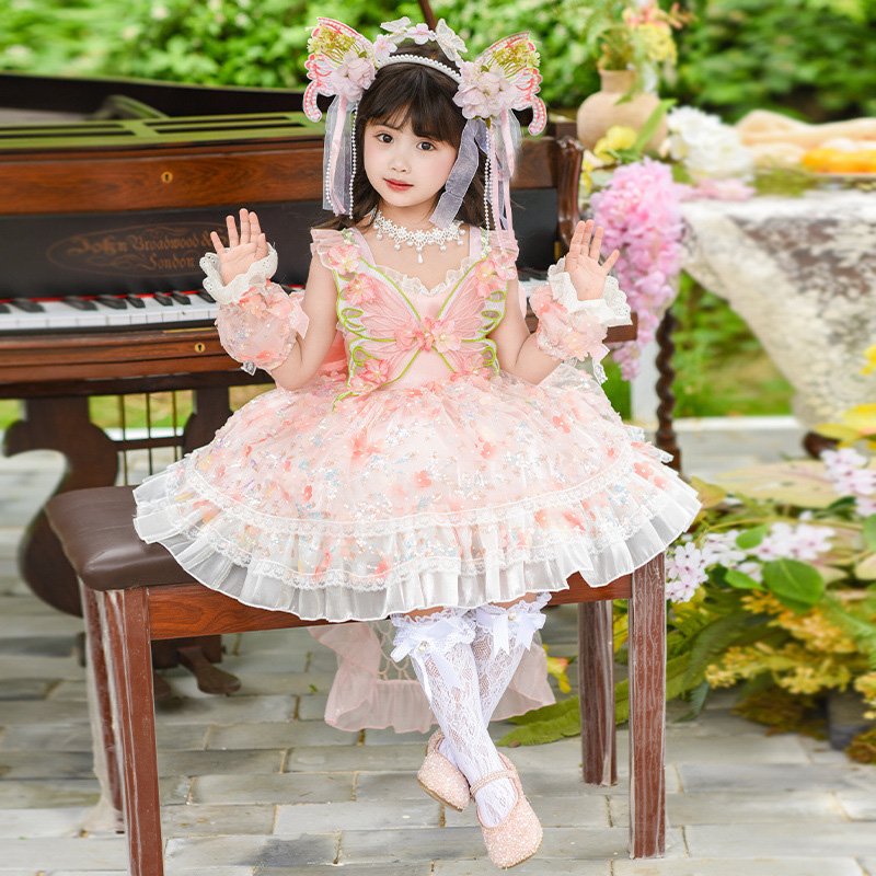 Mesh Applique Sleeveless Short Dresses With Bow Train - image 8