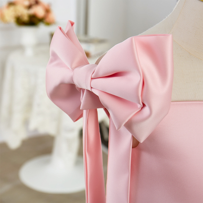 Satin Bow Sleeveless Regular Dresses - image 8