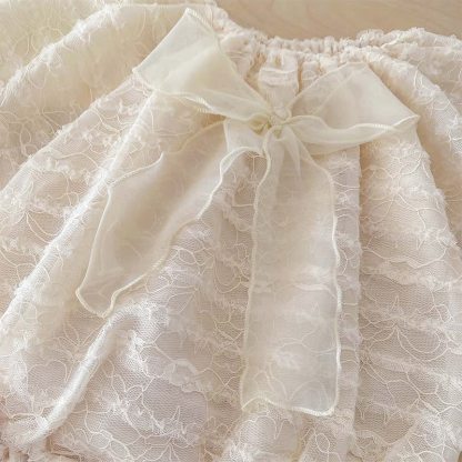 [Archive Sale] Lace Bow Long Sleeve Crop Bodysuit - image 6