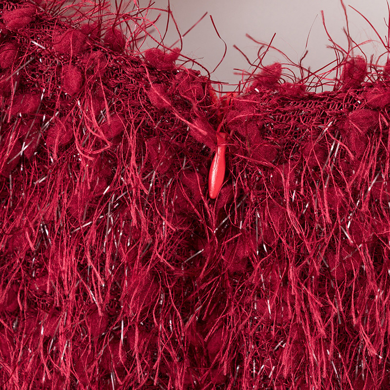 Faux Fur Split Joint Sleeveless Midi Dresses - image 10