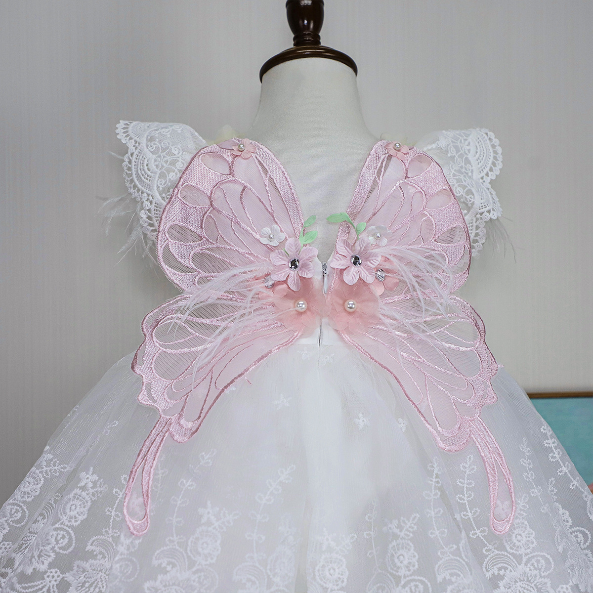 Mesh Butterfly Cap Sleeve Midi Dresses - image 11