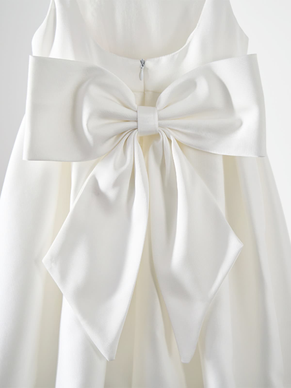 Satin Bow Sleeveless Mid-long Dresses - image 7
