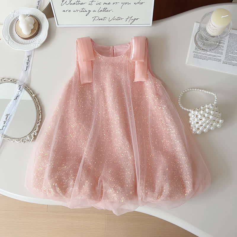 Chemical Fiber Blend Sequins Sleeveless Midi Dresses - image 6