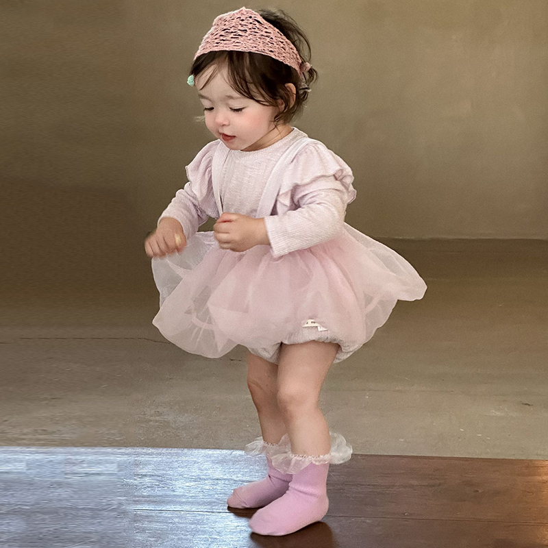 [Archive Sale] Mesh Split Joint Long Sleeve Midi Two-piece Set - image 8