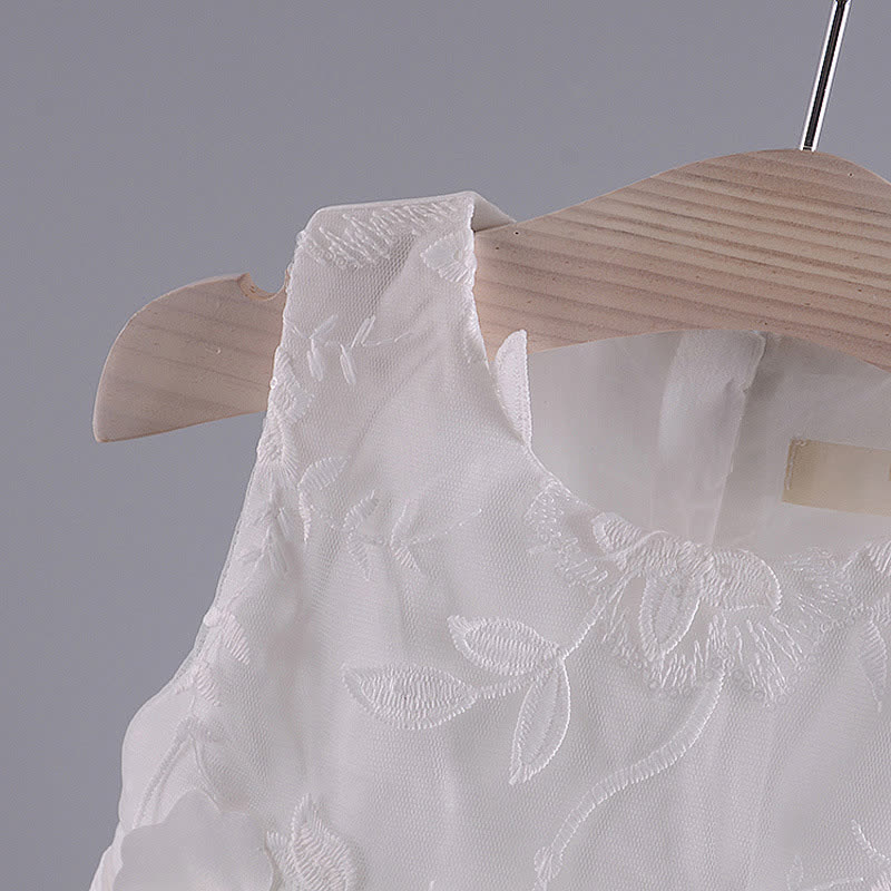 Silk Fabrics Rosette Sleeveless Short Dresses - image 4