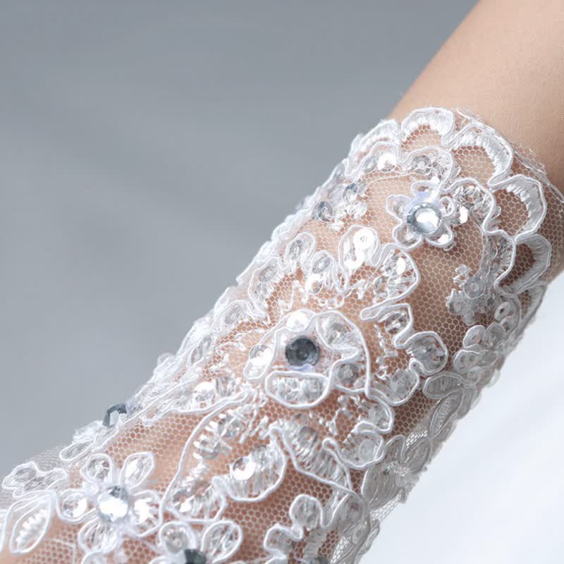 Solid Sequins Gloves - image 4