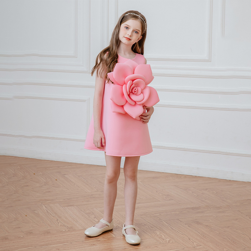 Scuba Knit Rosette Sleeveless Regular Dresses - image 10