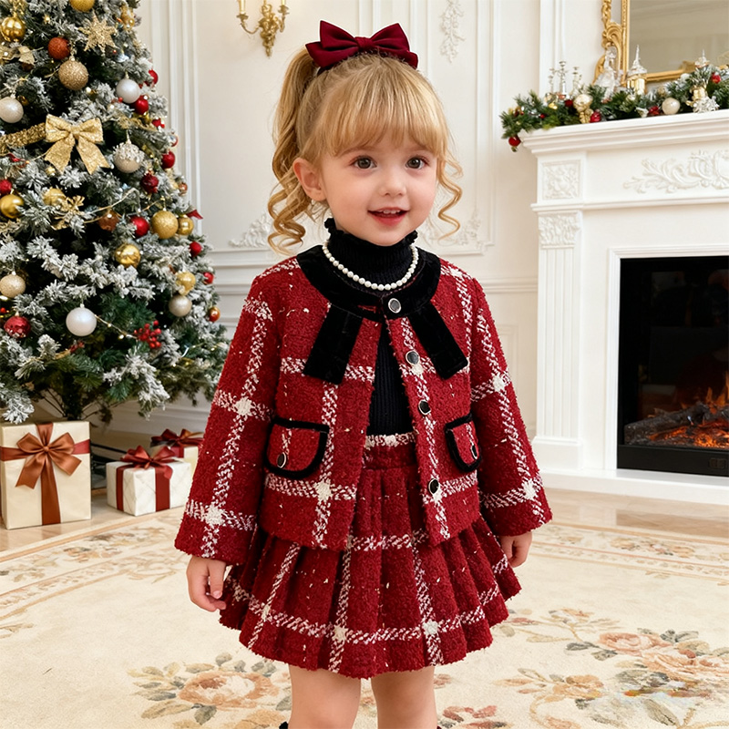 Tweed Buckle Long Sleeve Regular Two-piece Set - image 8