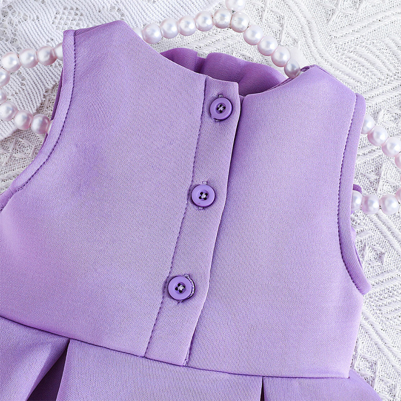 Scuba Knit Rosette Sleeveless Regular Dresses - image 30