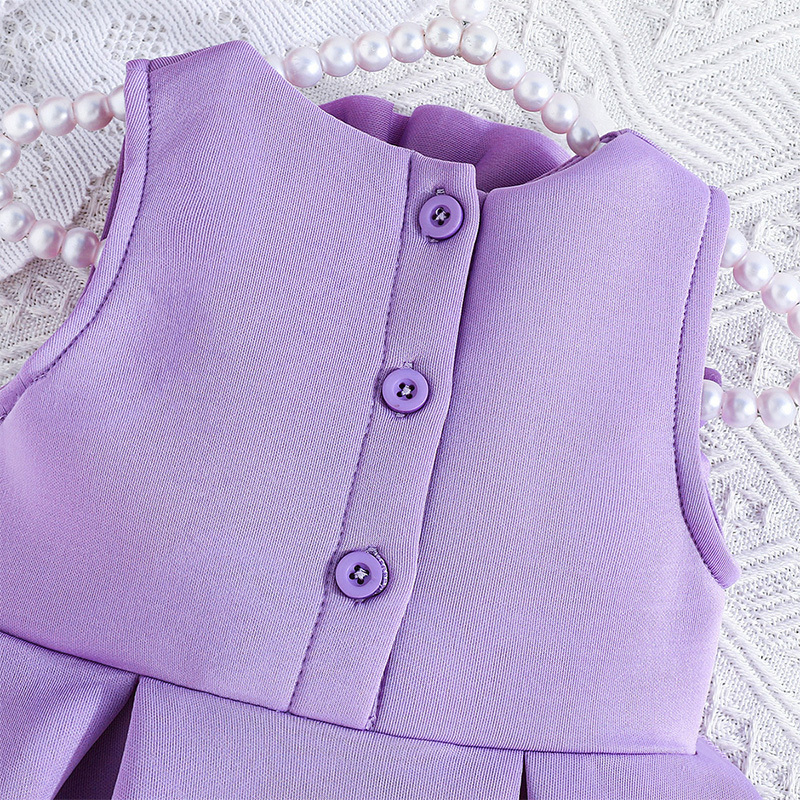 Scuba Knit Rosette Sleeveless Regular Dresses - image 30