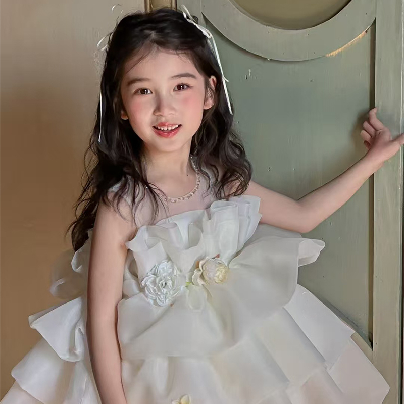 Organza Rosette Sleeveless Short Dresses - image 8