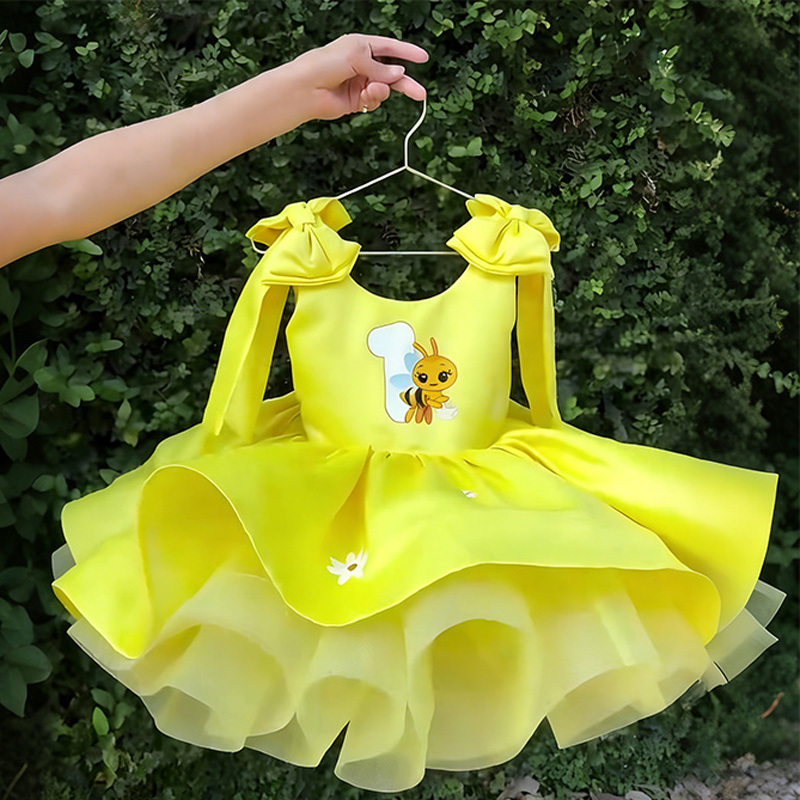 Satin Bow Printing Sleeveless Short Dresses - image 8