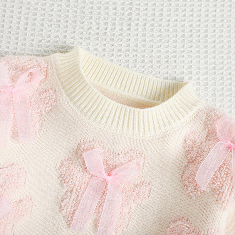 [Archive Sale] Knitwear Little Bear Bow Long Sleeves Midi Two-piece Set - image 8