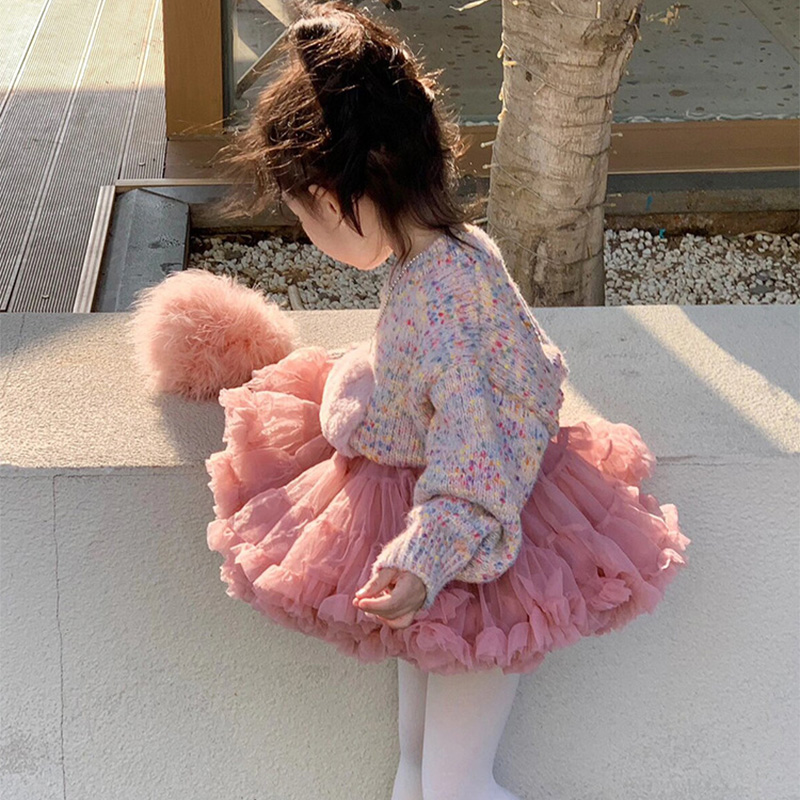 Yarn/wool Yarn Rosette Long Sleeve Regular Tops - image 10