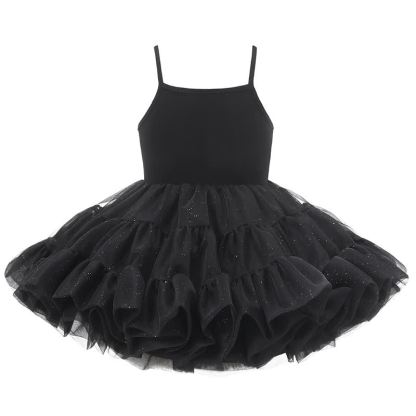 Mesh Sequins Ballet Glitter Gallus Midi Dresses - image 4
