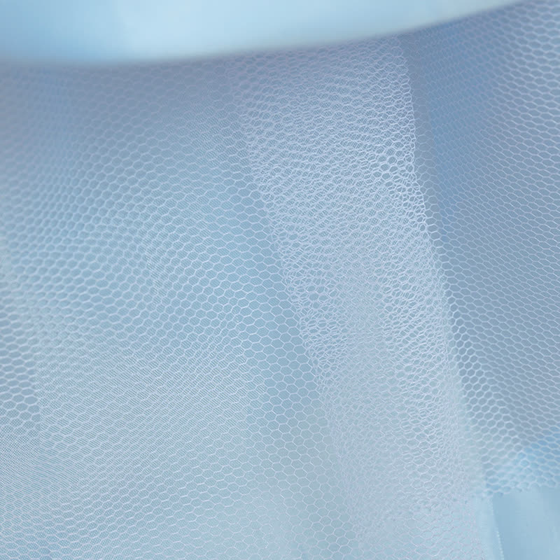 Satin & Mesh Bow Pearl Floral-embroidered Sleeveless Maxi Dresses - image 32