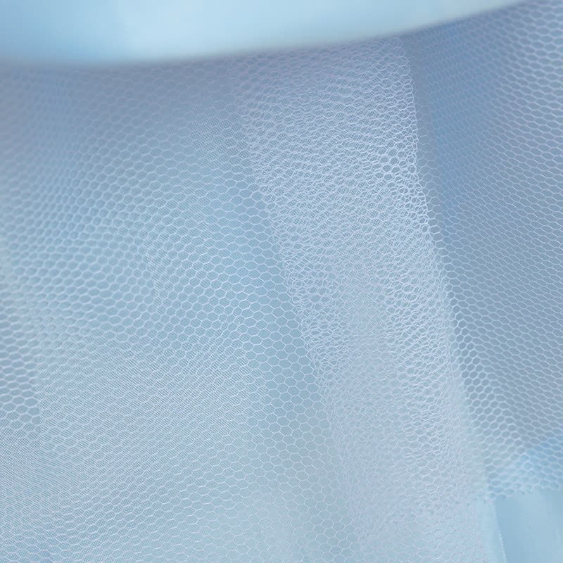 Satin & Mesh Bow Pearl Floral-embroidered Sleeveless Maxi Dresses - image 32