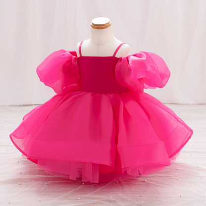 Organza Bow Sleeveless Regular Dresses - image 11